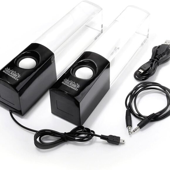 Digital Energy Novelty Desktop Dancing Water Speakers Multicolor 3.5mm Aux EUC - Picture 3 of 4